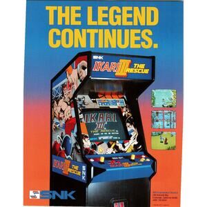 1989 SNK Ikari III The Rescue Arcade Game Flyer Vintage Ephemera